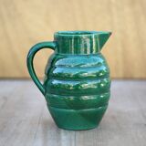Pitcher St Clément France Lorraine 869, green pitcher, ceramic pitcher