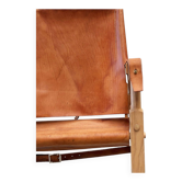 Chaise Safari en cuir cognac