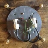 Glass and brass ceiling light