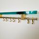 Brass and Glass R14G Wall-Mounted Coat Rack from Peter Ghyczy, 1980s