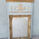Trumeau miroir Empire en bois et stuc