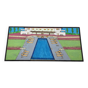 Naive Art Painting on Wood
