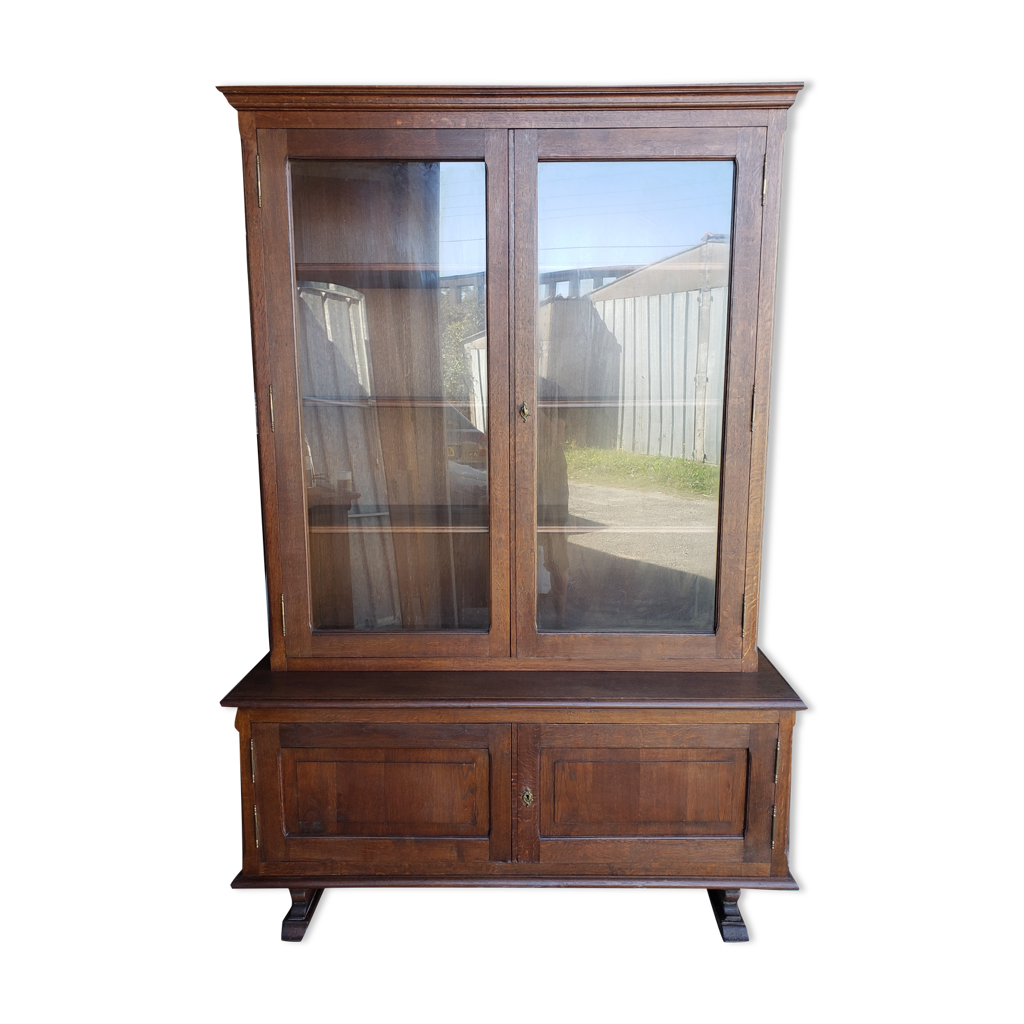 Grande Vitrine Baroque En Bois Et Verre Palazzo INT - Or - 4 Tiroirs - 214 Cm