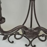 pair of grey patinated iron wall sconces