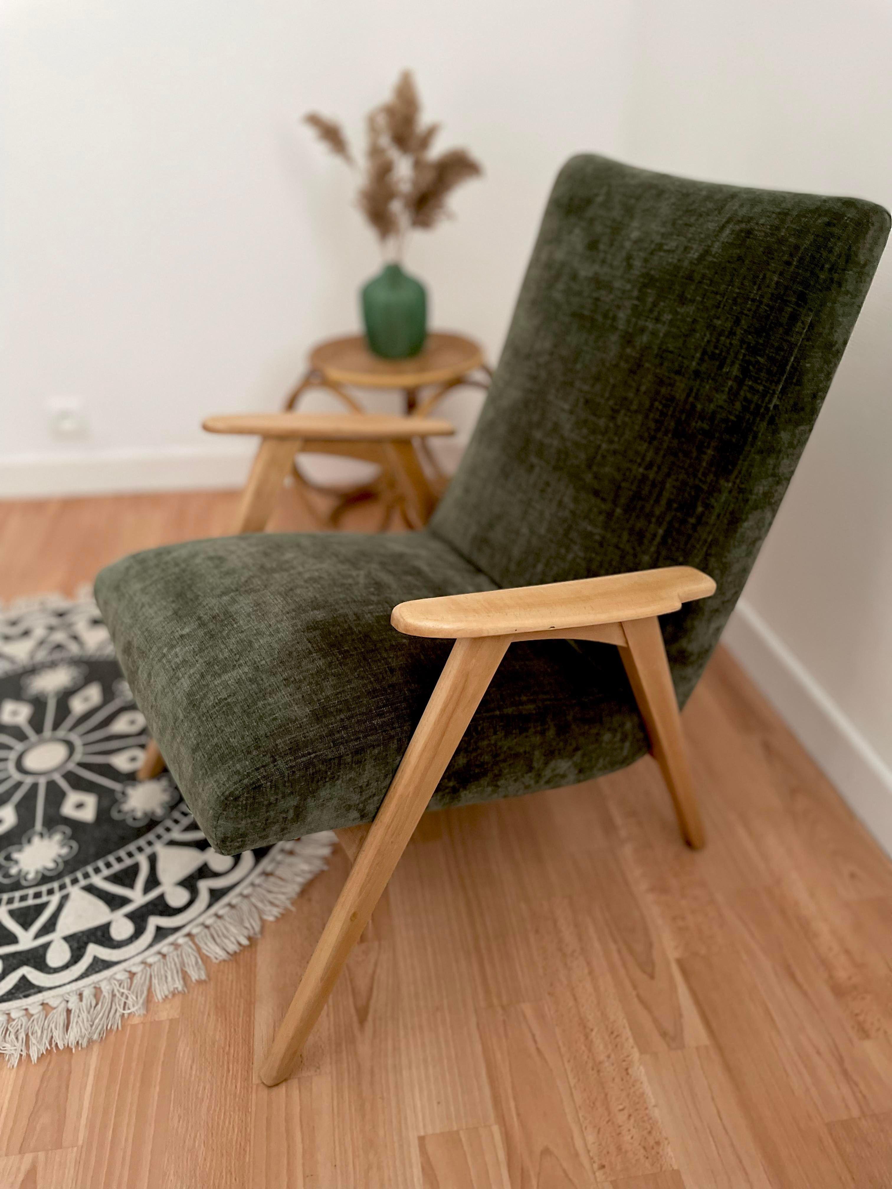 Retro armchair, Scandinavian spirit 50/60s, restored