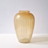 Tin crackle Sonoor vase by A.D. Copier for Leerdam, The Netherlands 1938