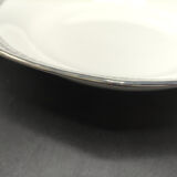 Hollow dish in Limoges porcelain - White and Silver