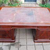 19th century Louis Philippe period mahogany pedestal desk