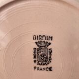 8 hollow plates Digoin Sarreguemines powder pink old
