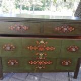 Old green-coloured dresser
