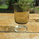 11 gray smoked glass foot glasses in excellent vintage condition