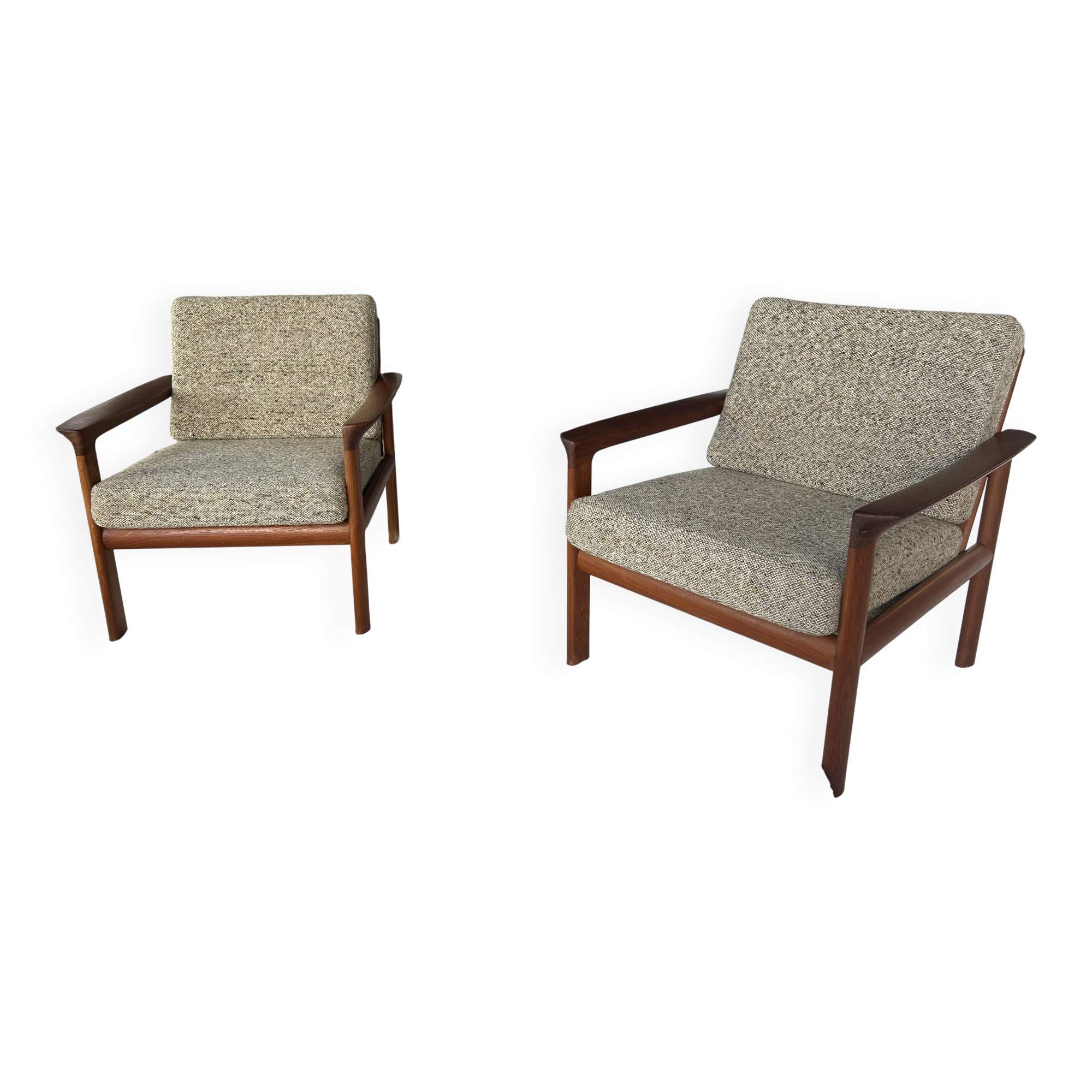 Danish armchairs in teak by Sven Ellekaer 1960s