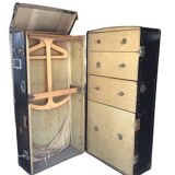 Antique vertical cabin trunk – 109 cm – parchment interior