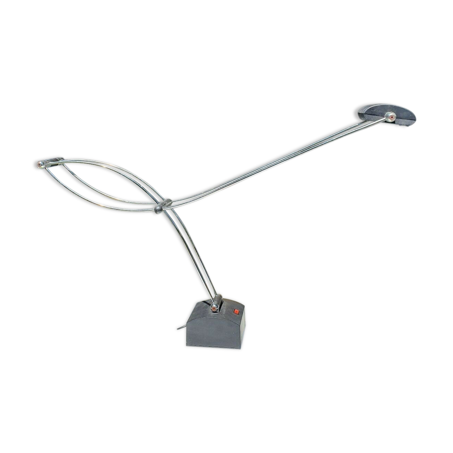 Vintage Italian chrome-articulated desk lamp from the 70s/80s