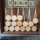 Backgammon game in marquetry