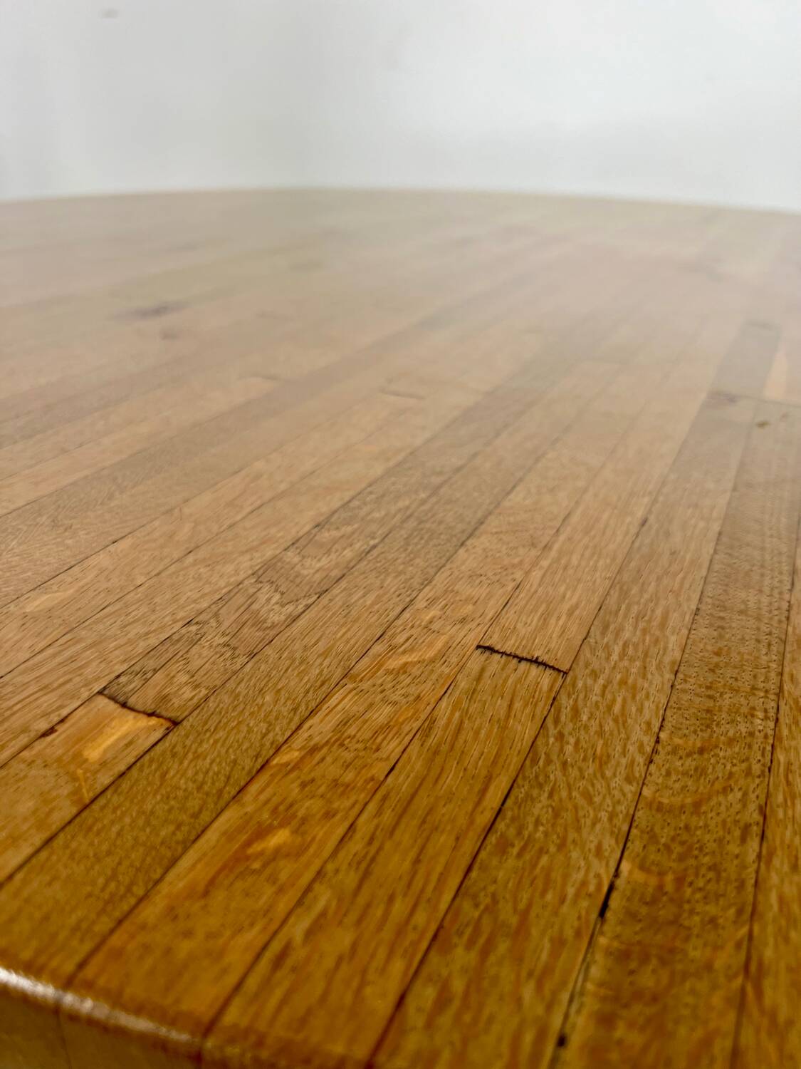 Large solid wood table 140 cm, vintage Scandinavian 70s design
