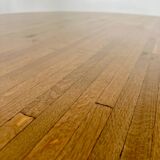 Large solid wood table 140 cm, vintage Scandinavian 70s design