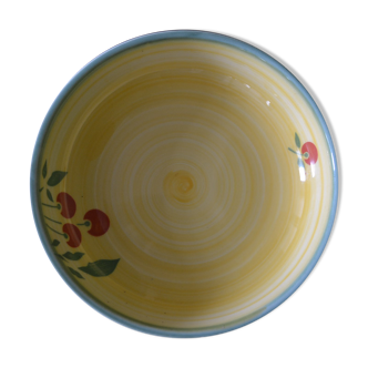 Assiette  jaune Lunéville
