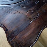 Console solid wooden sofa tip, turned wooden footing