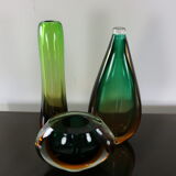 Set of three vases by Nils Landberg for Orrefors Sweden