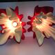 Paire de lampes mouchoirs bicolore