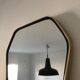 Miroir rétroviseur hexagonal 49x33cm vintage 1960