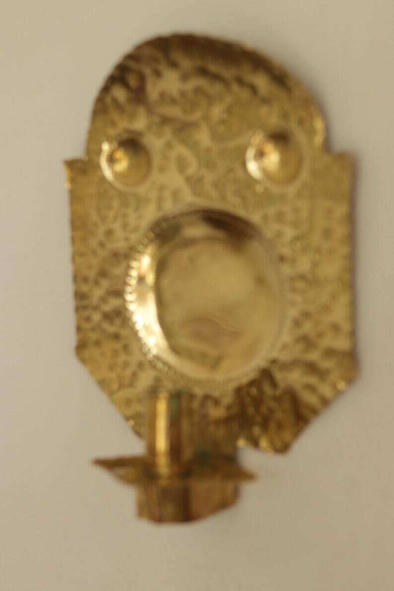 Pair of Swedish Brass Wall Sconces from the Mid-Century