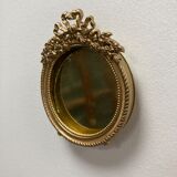 Golden round frame 9cm