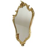 Gilded Rococo Style Mirror With Console Acanthus France