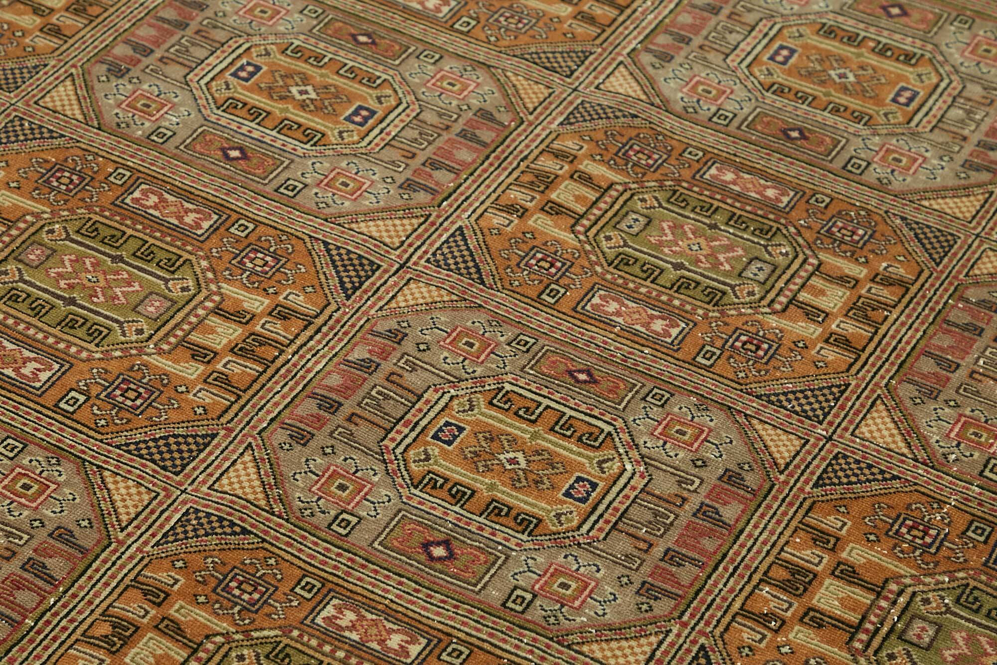 Turkish Wool Vintage Kayseri Rug 197 cm x 282 cm