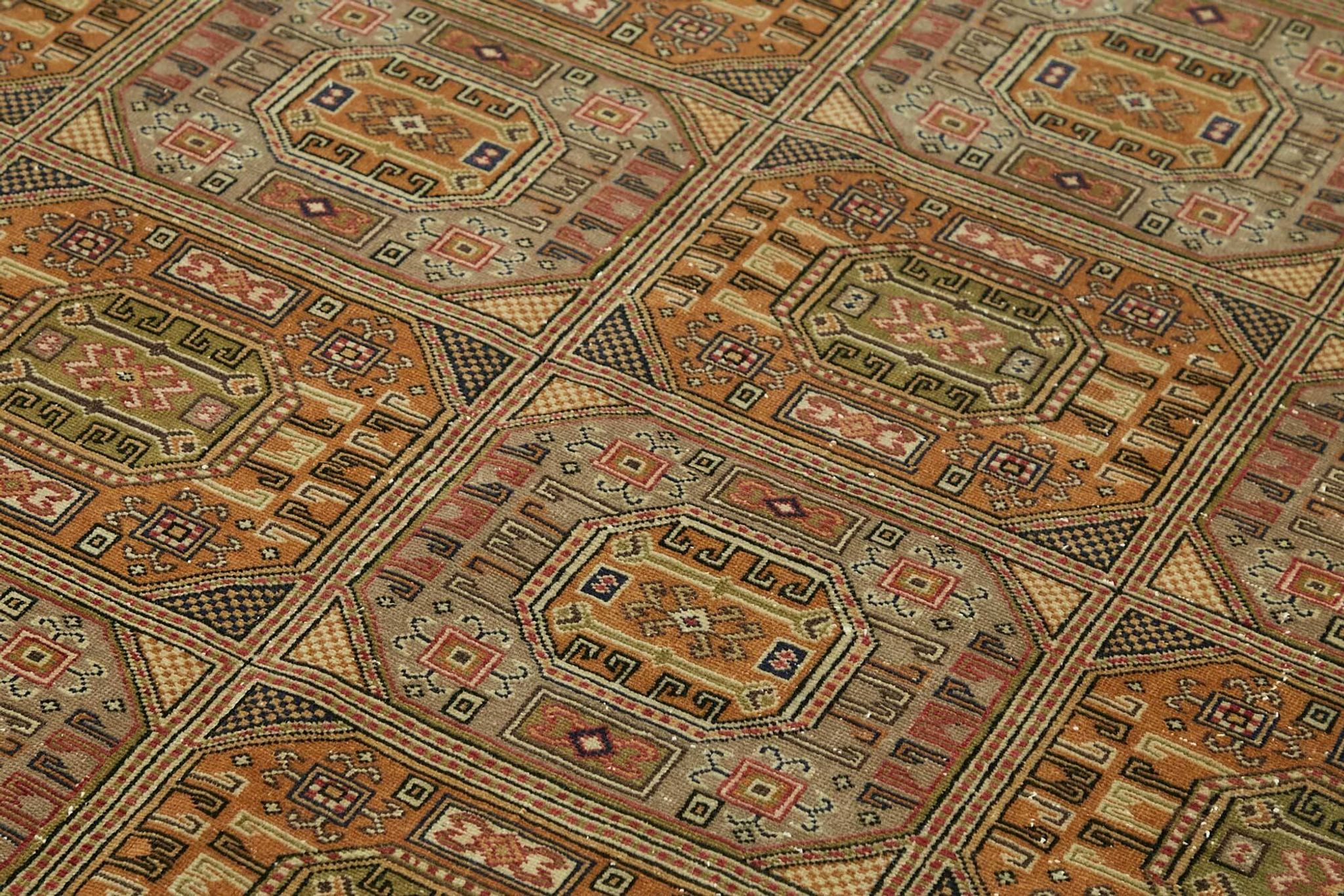 Turkish Wool Vintage Kayseri Rug 197 cm x 282 cm