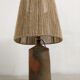 Vintage stoneware lamp and jute rope