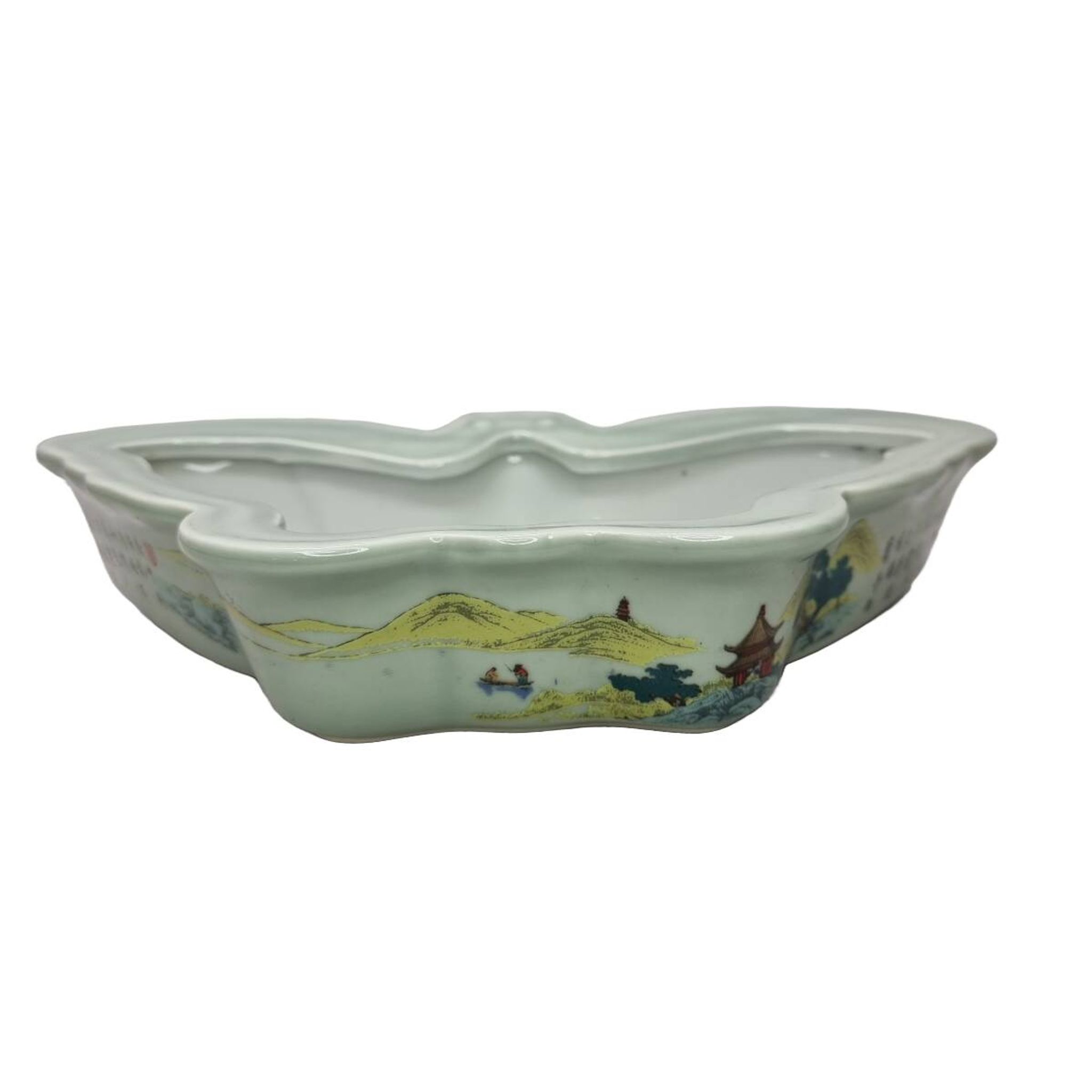 Oriental Porcelain Butterfly Bowl, 1990s