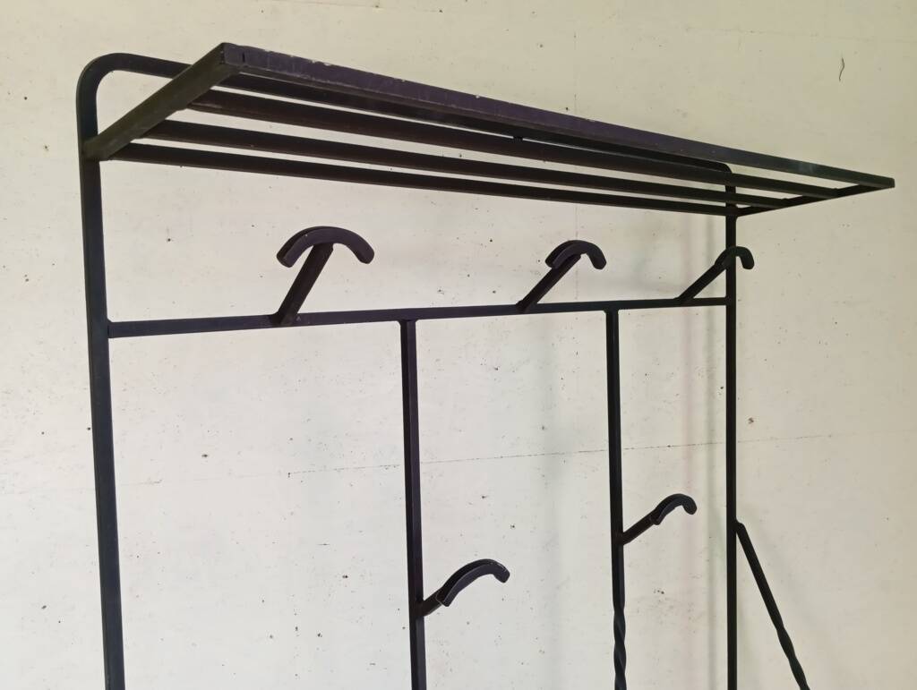 Large modernist wrought iron cloakroom from the 1950s.