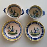 Complete service Henriot Quimper bowls and plates