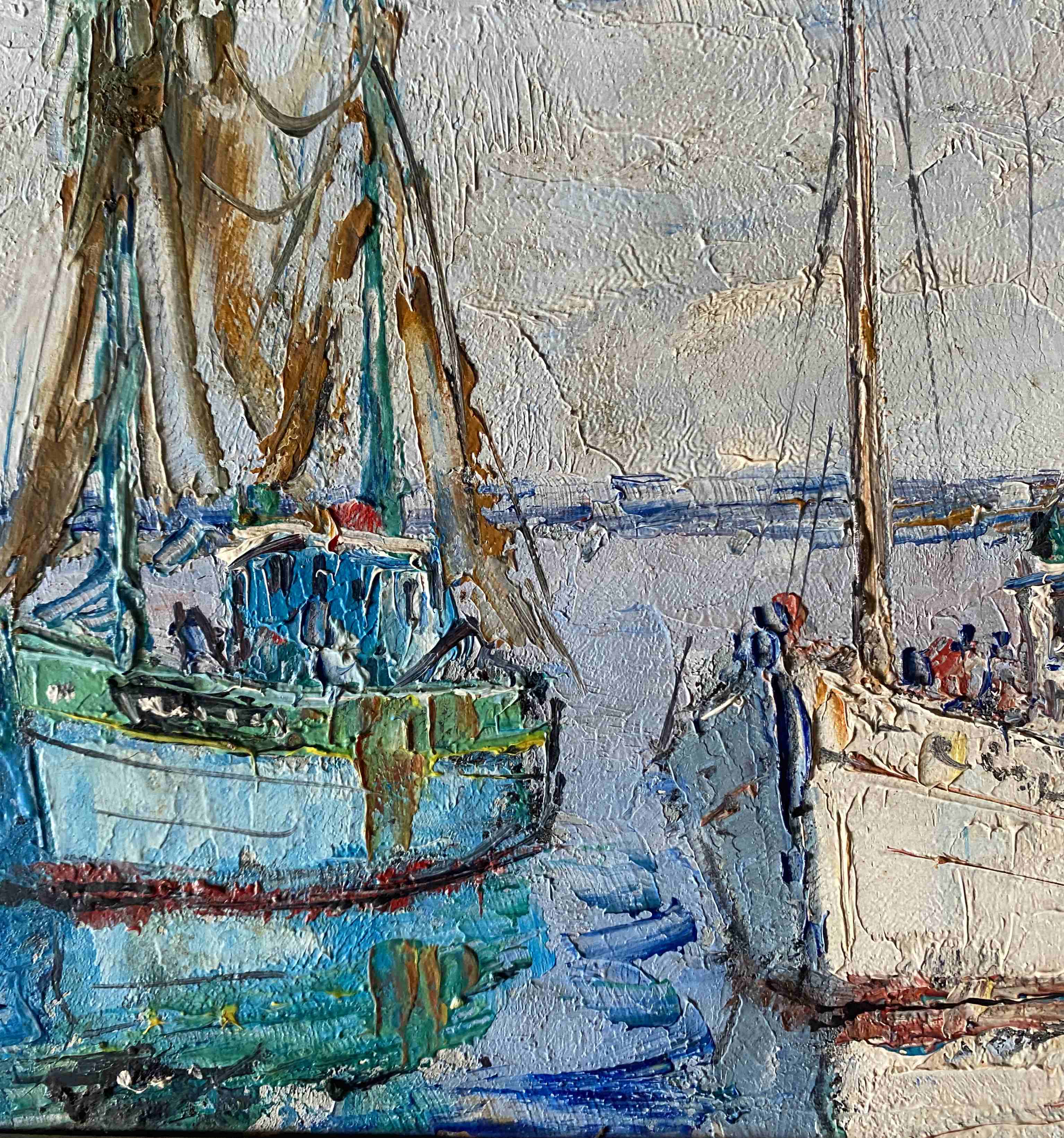 Painting signed René Leforestier and frame