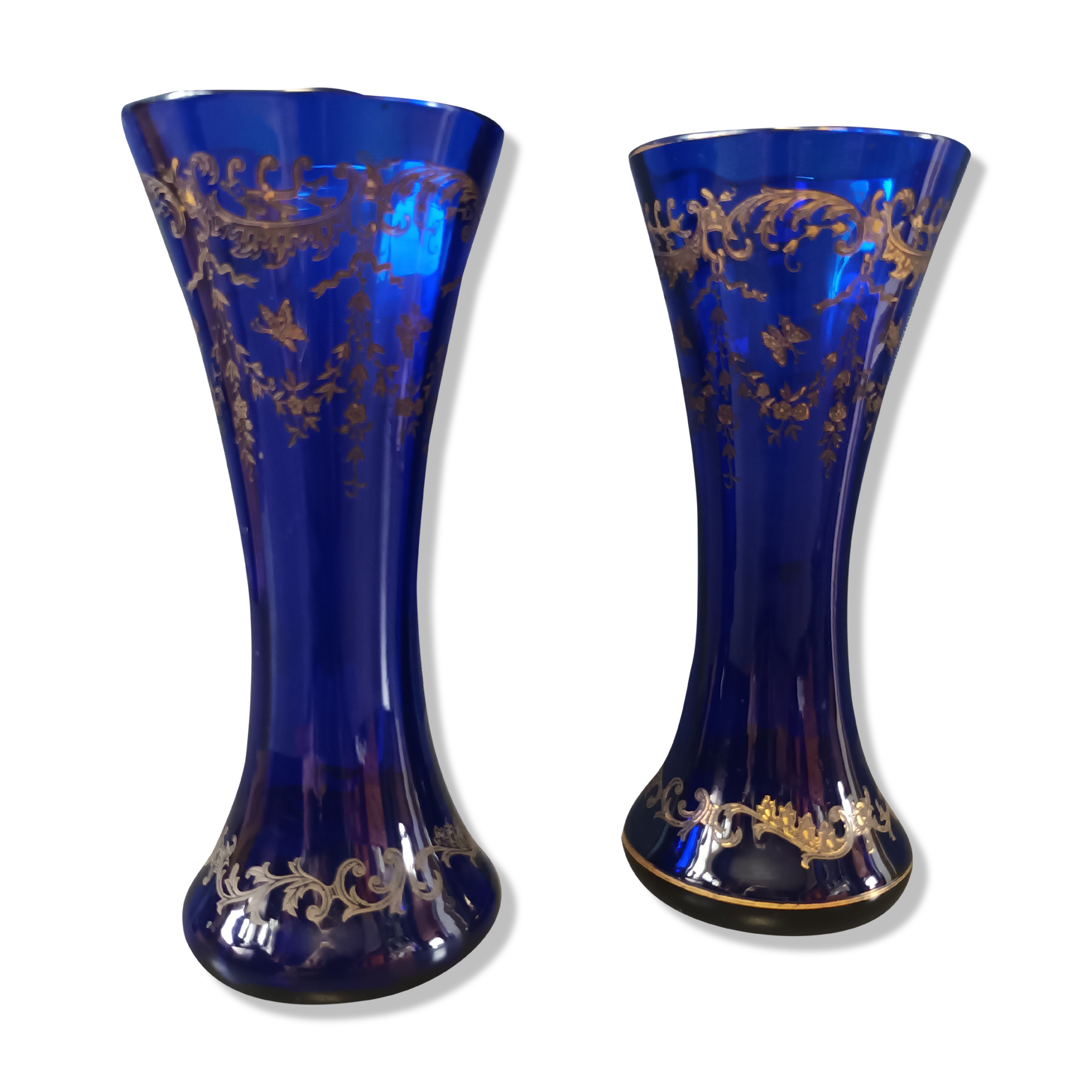 Pair of Sèvres crystal vase