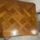 Louis XV style desk, natural wood and marquetry top