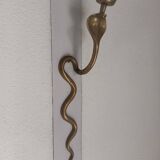 Applique murale bougeoir en bronze cobra