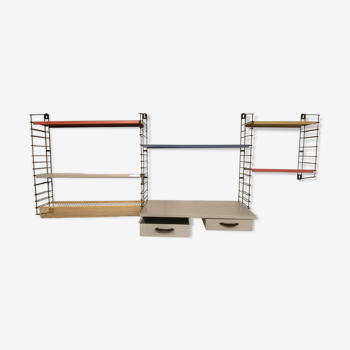 Triple shelf with Tomado desk (metal)