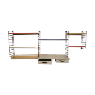 Triple shelf with Tomado desk (metal)
