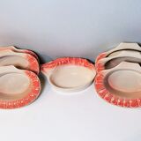 Vintage slip bowls in the shape of a crustacean
