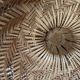 XXL mushroom lamp in woven rattan from the 70s