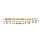 9 chaises modèle B64 design par Marcel Breuer