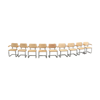 9 chairs model B64 design by Marcel Breuer