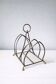 Vintage steel and brass magazine rack – 1980s