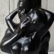 Black ceramic love couple lamp