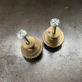 Old brass handle knobs and rosettes