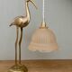 Vintage pink frosted glass lampshade pendant light