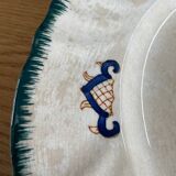 Large flat plate Longwy old Rouen